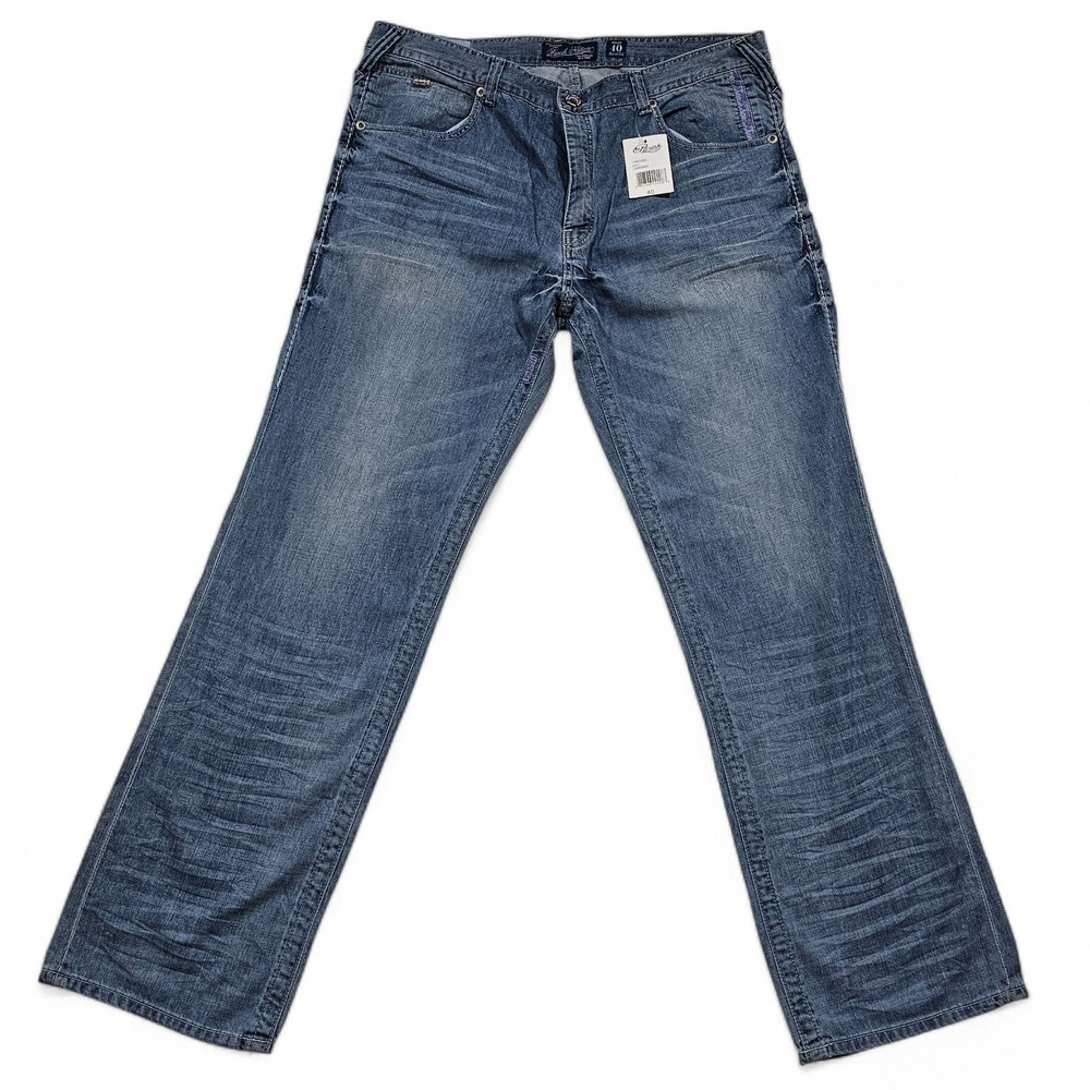 NWT Parish Nation Denim Jeans Mens 40 Lavender Blue‎ Embellished Pockets